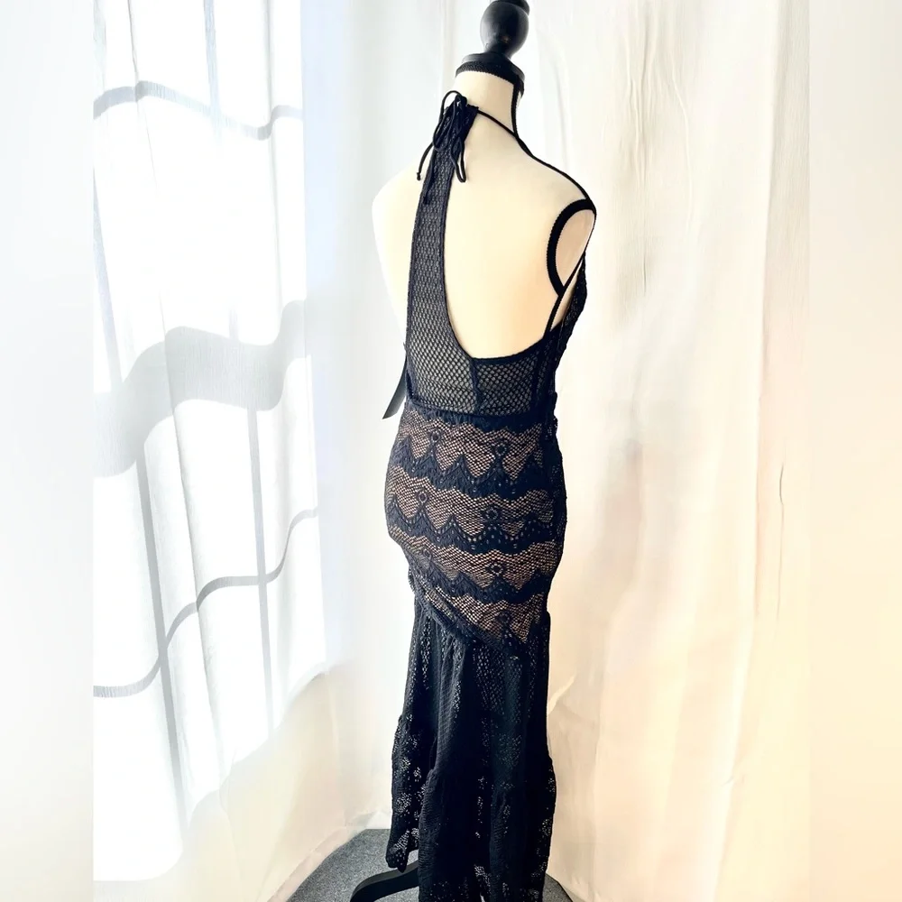 Nightcap Dress Belle Nuit Halter Gown, Black, Size M, NWT - Picture 7 of 16